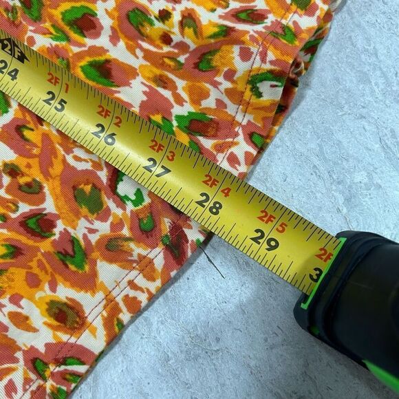 LOGO By Lori Goldstein Orange Multicolor Abstract Geometric Print Top Size XL - Picture 13 of 14